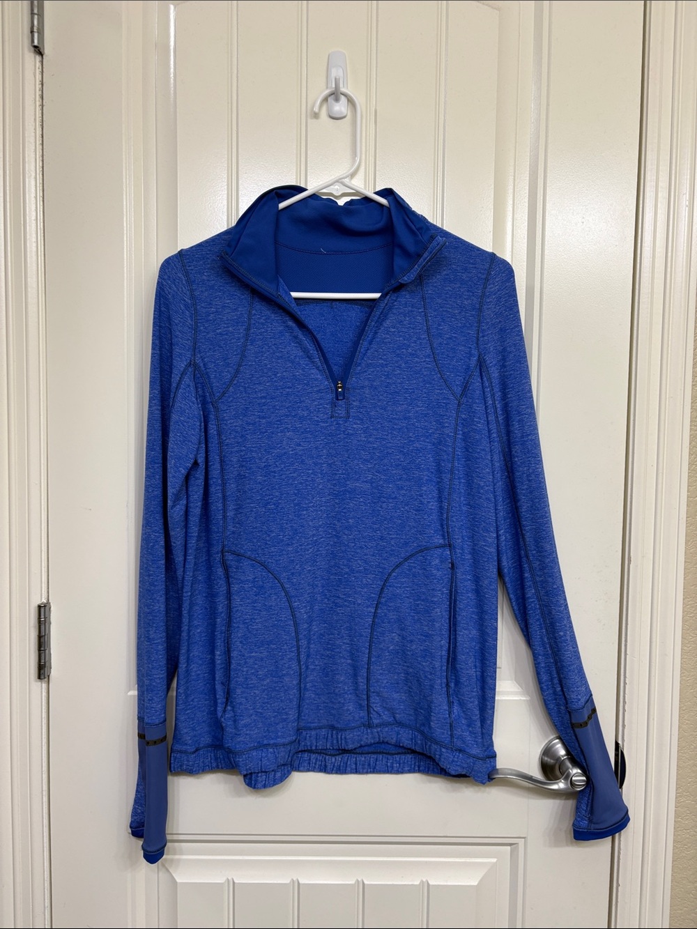lululemon athletica Royal Blue pace pusher Quarter-Zip Hoodie